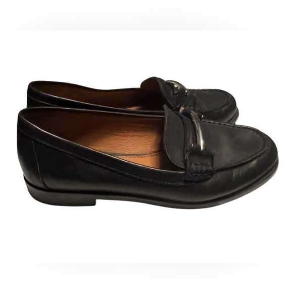 High End Lauren Ralph Lauren Women’s 7 Flynn Black Leather Loafers 7B MINTY - Picture 4 of 10